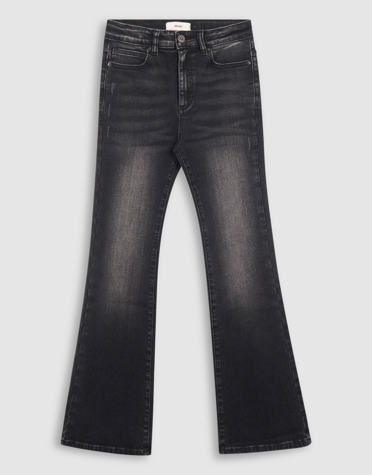 Flared Denim Jeans Zwart SHOEBY GIRLS