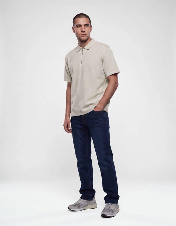 Slim Fit Jeans Blauw/Zwart L34 SHOEBY MEN