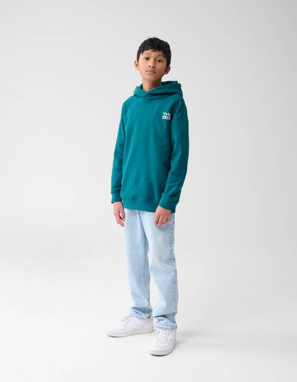 Basis Tekst Hoodie Donkergroen SHOEBY BOYS