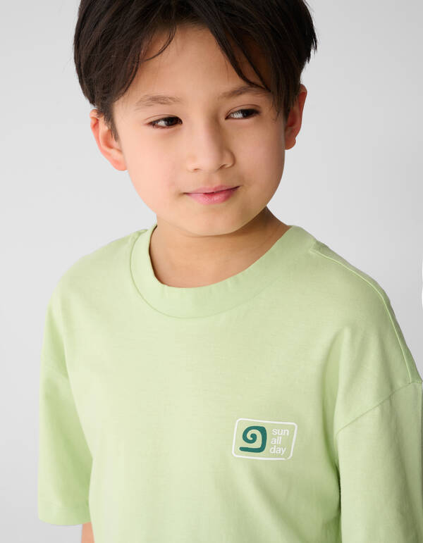 Green Wave T-shirt Lichtgroen SHOEBY BOYS