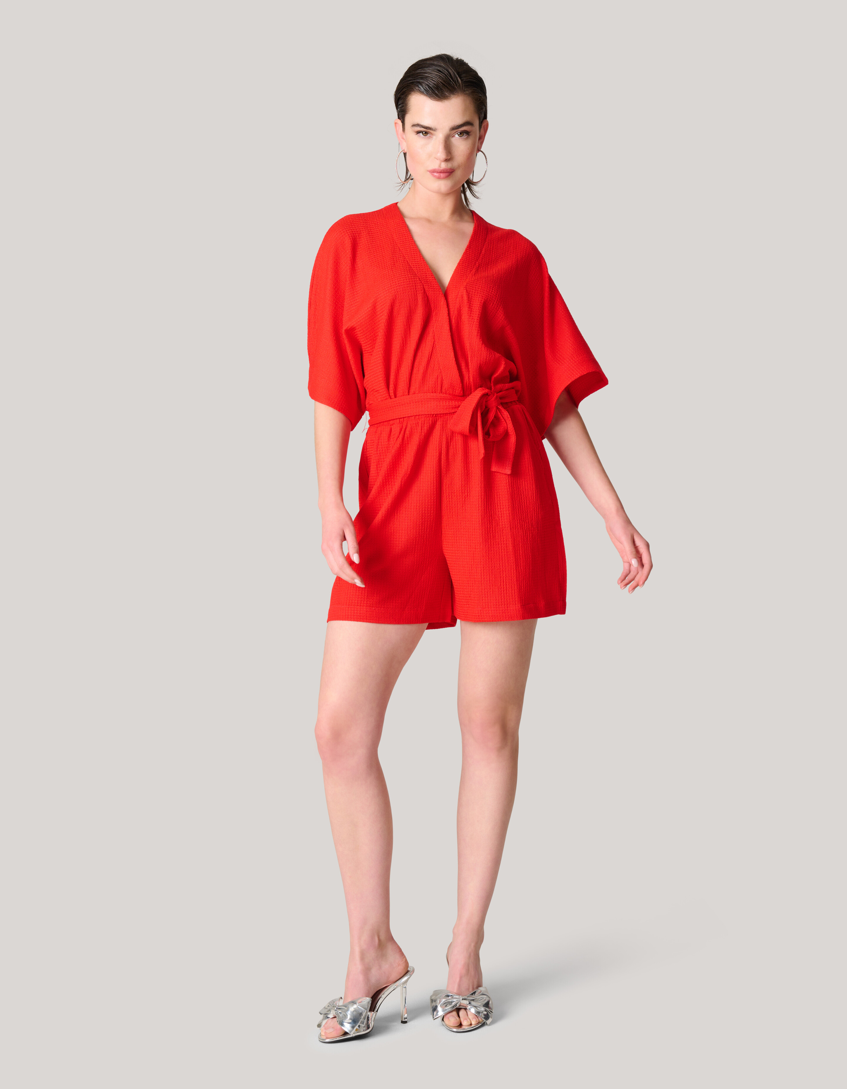 Crinkle Jumpsuit Rood SHOEBY WOMEN