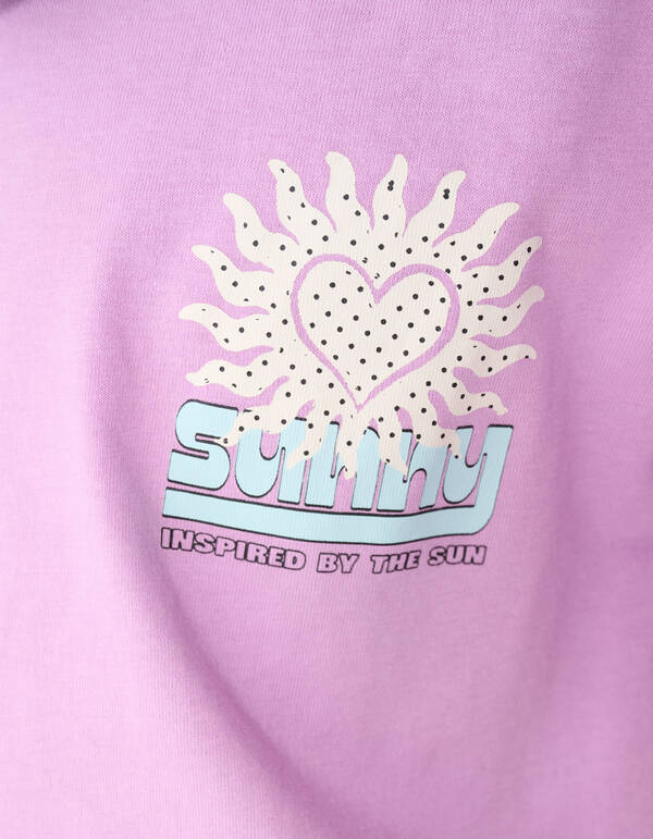 Sun Artwork T-shirt Paars SHOEBY GIRLS