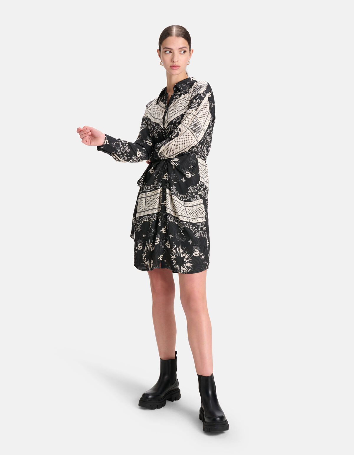 Print Jurk Zwart/Wit SHOEBY WOMEN