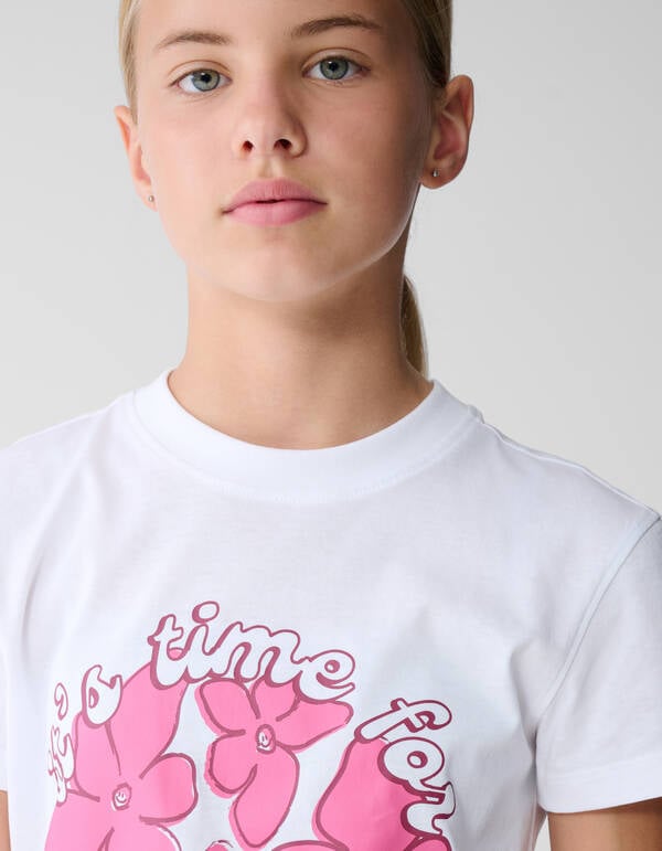 Rue De Fleur Artwork T-shirt Wit SHOEBY GIRLS