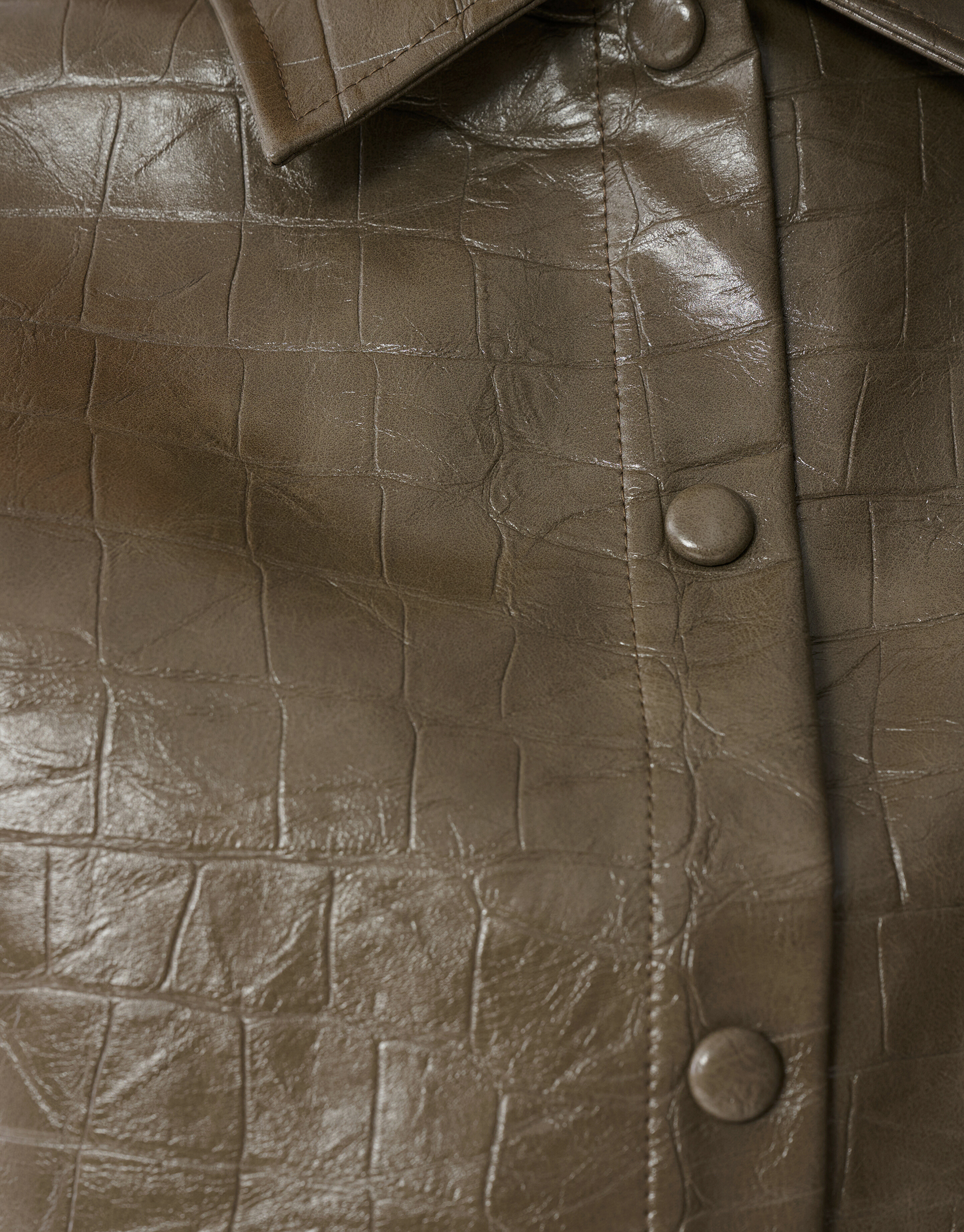 Croco Blouse Donkergroen By Mieke SHOEBY WOMEN