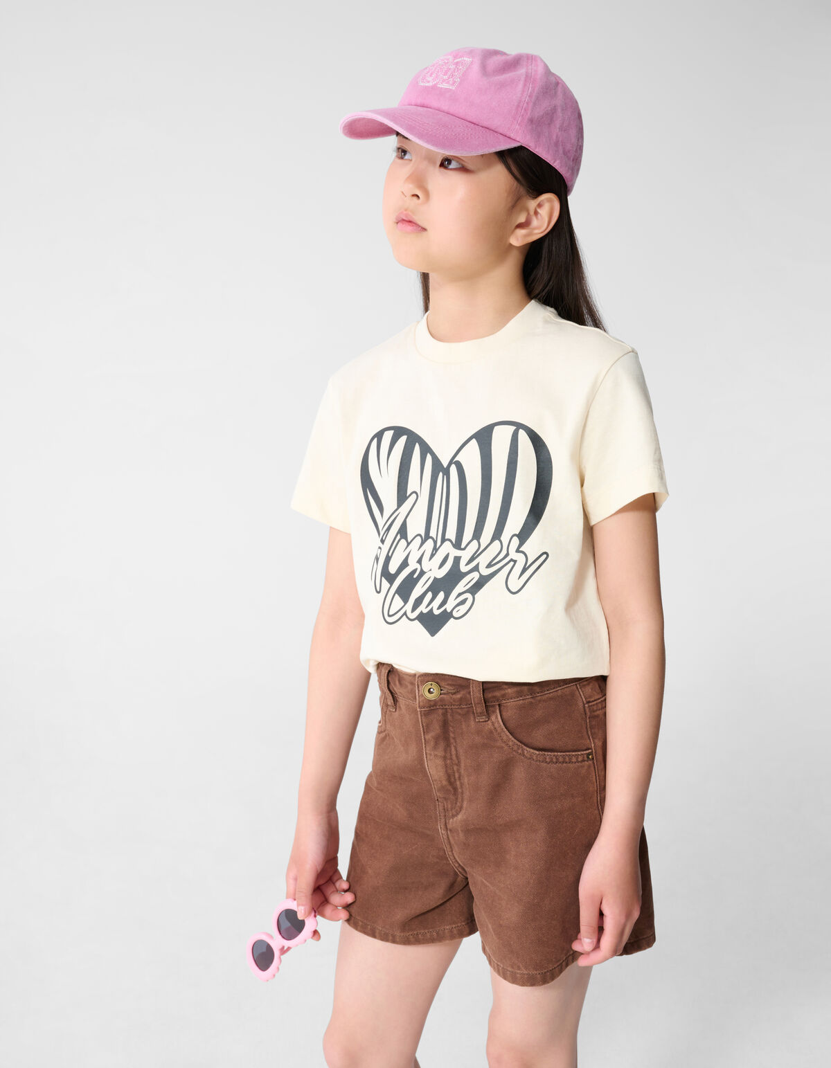 Heart Club Artwork T-shirt Gebroken Wit SHOEBY GIRLS