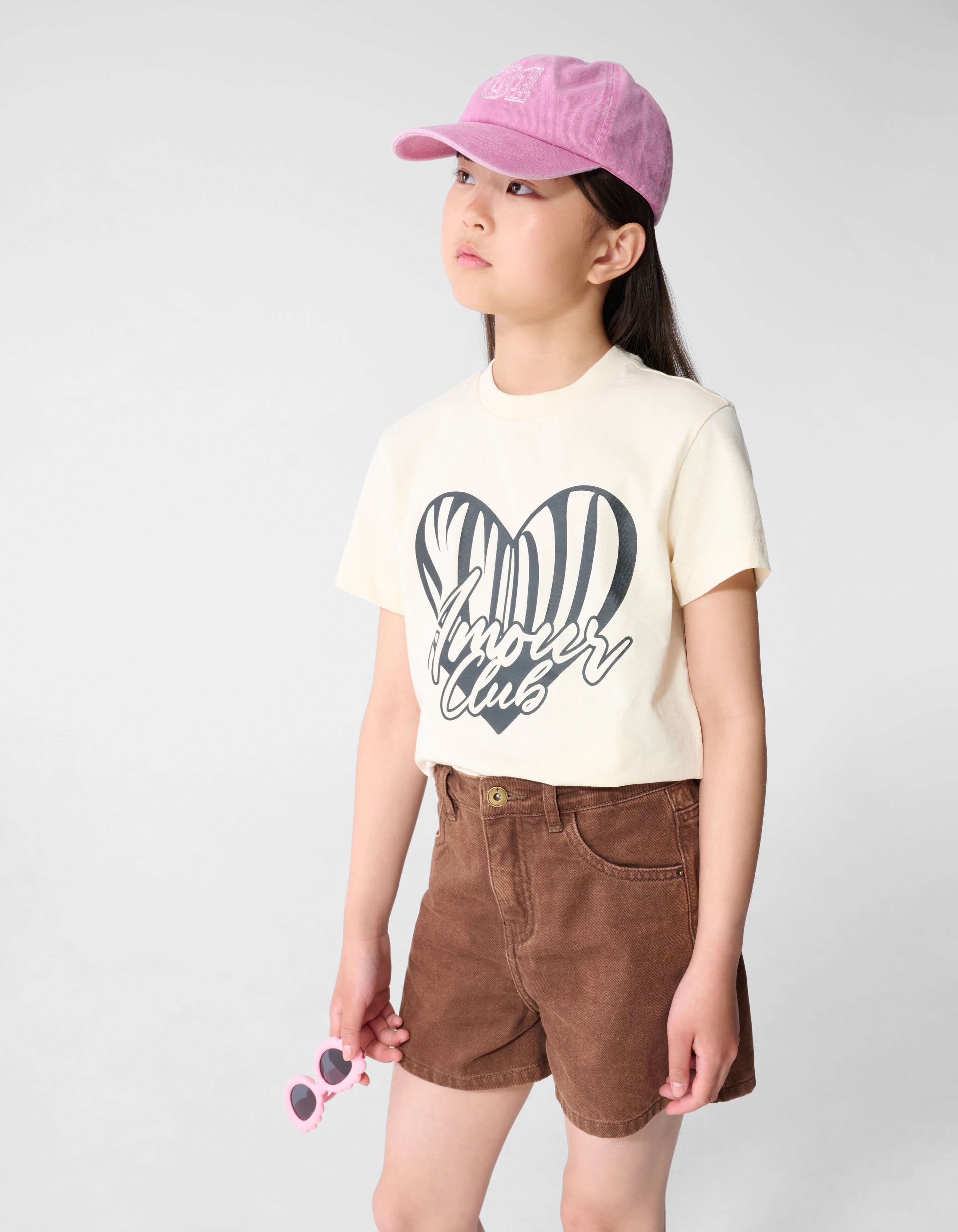 Heart Club Artwork T-shirt Gebroken Wit SHOEBY GIRLS