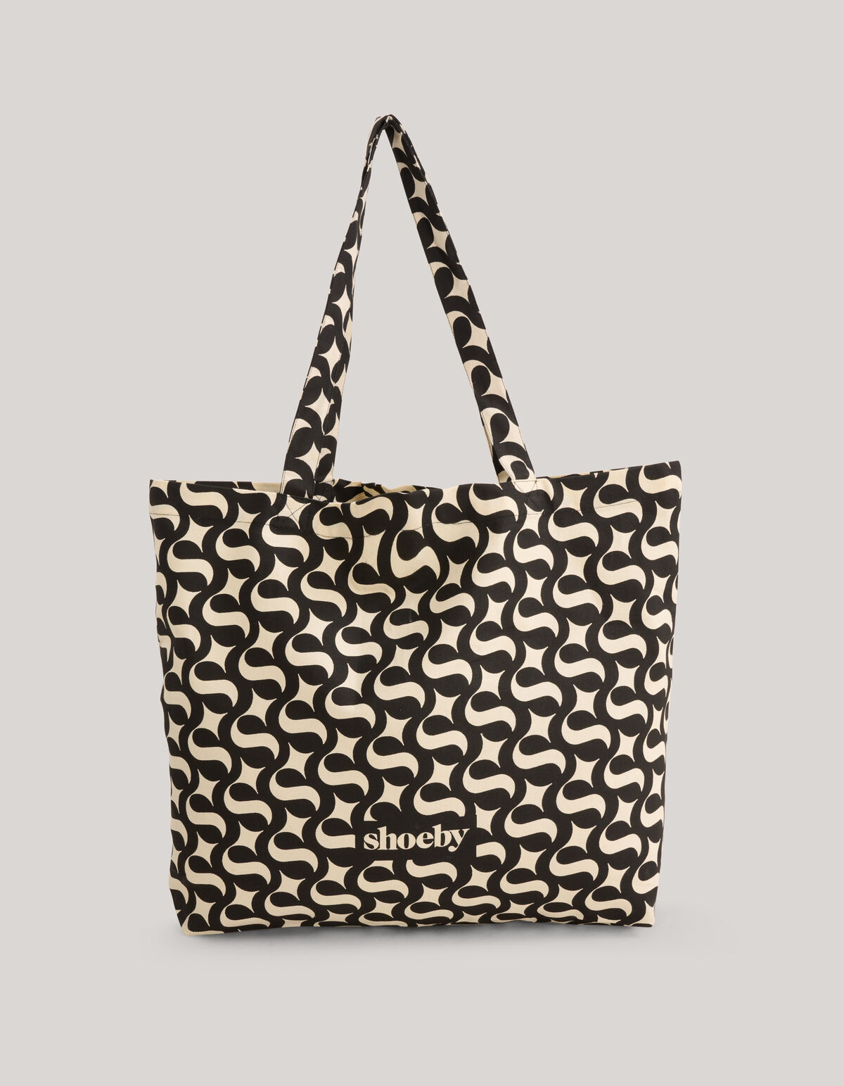 Shoeby Logo Shopper Zwart SHOEBY ACCESSOIRES