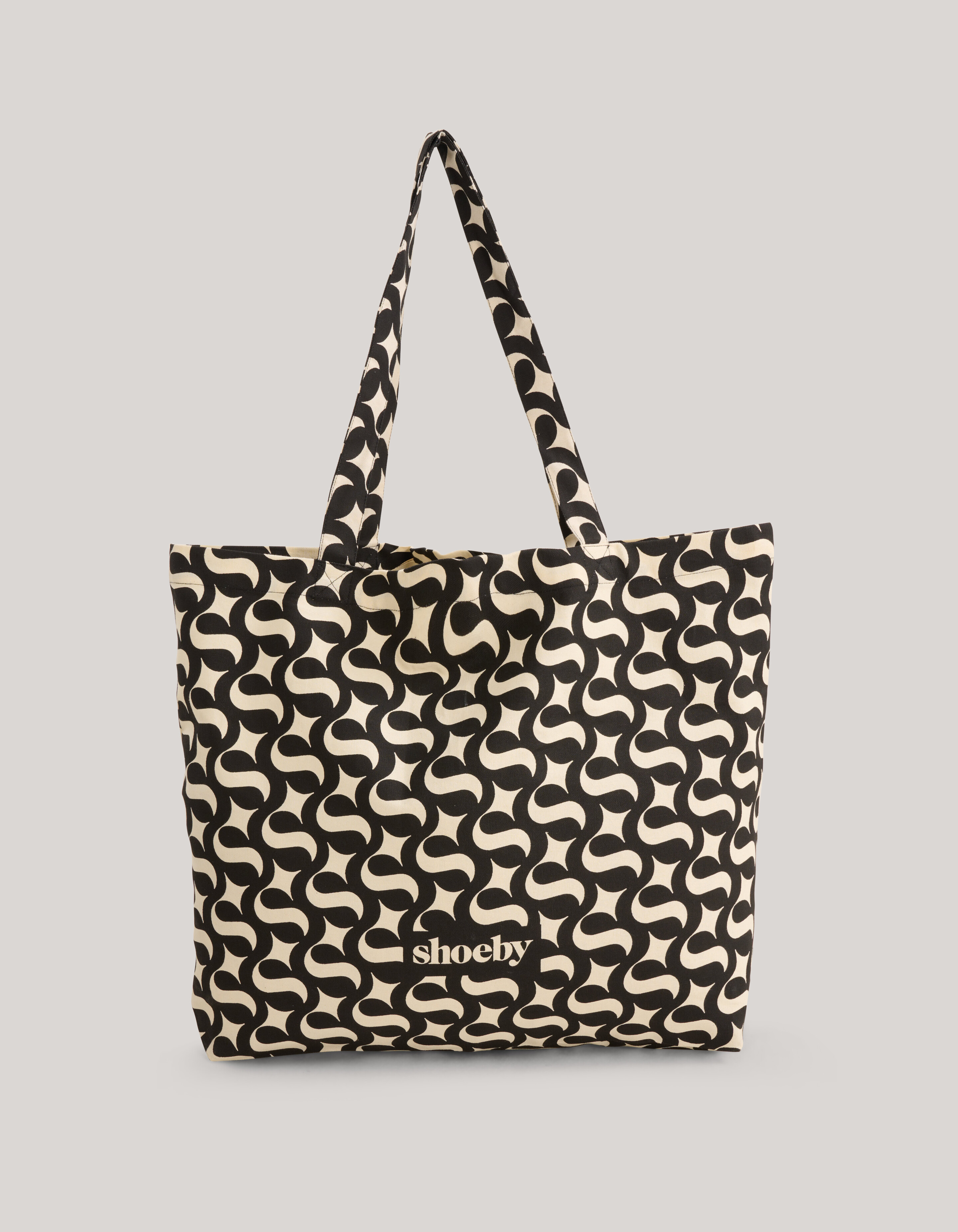 Shoeby Logo Shopper Zwart SHOEBY ACCESSOIRES