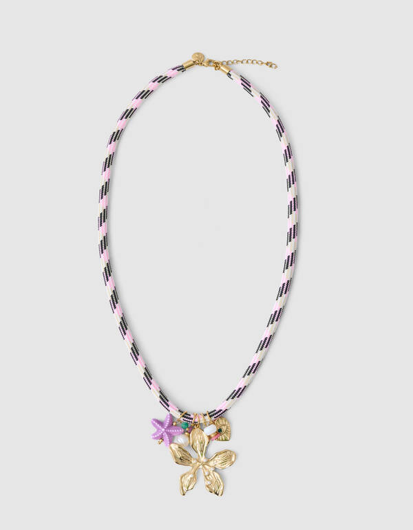 Flower Ketting Roze SHOEBY ACCESSOIRES
