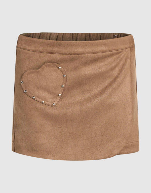 Suede Skort Bruin SHOEBY GIRLS