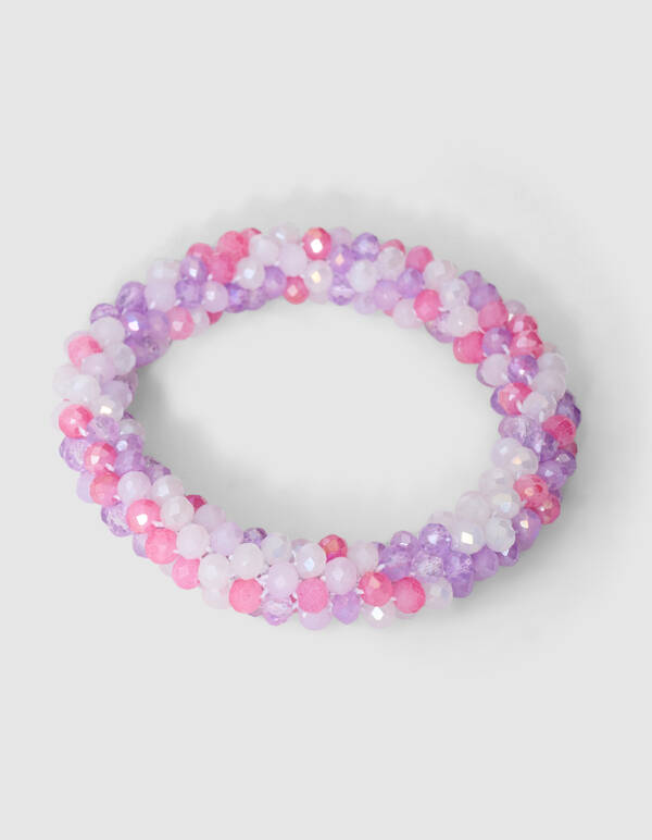 Beaded Haarelastiek Roze SHOEBY ACCESSOIRES