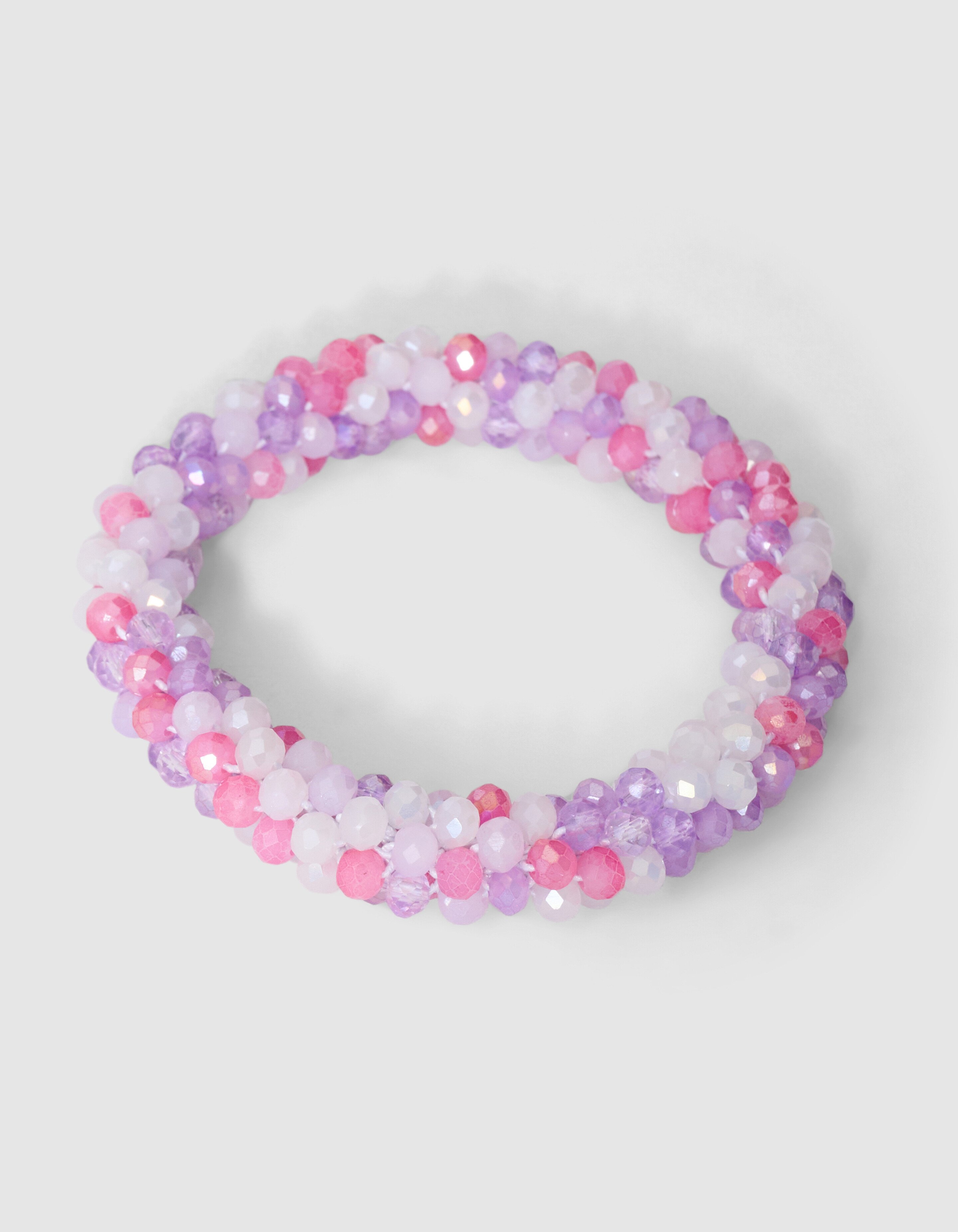 Beaded Haarelastiek Roze SHOEBY ACCESSOIRES