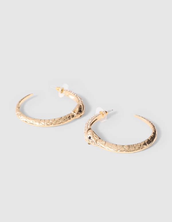 Snake Hoop Oorbellen Goud SHOEBY ACCESSOIRES