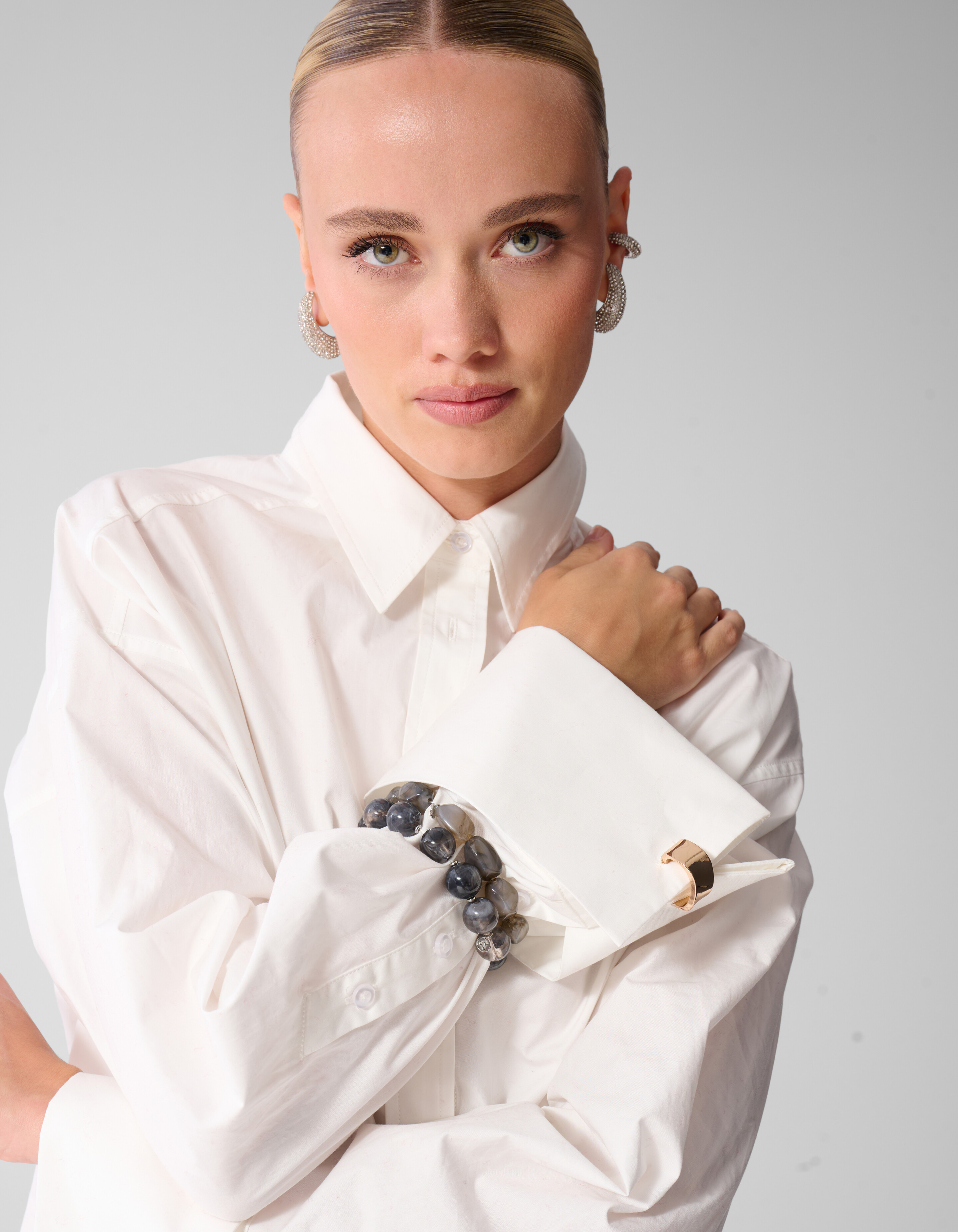 Kralen Armband Grijs SHOEBY ACCESSOIRES