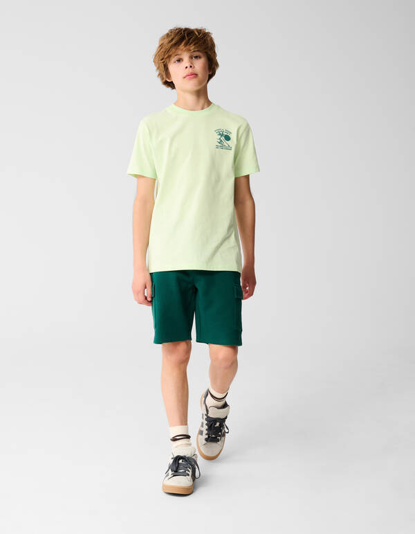 Beach Artwork T-shirt Lichtgroen SHOEBY BOYS