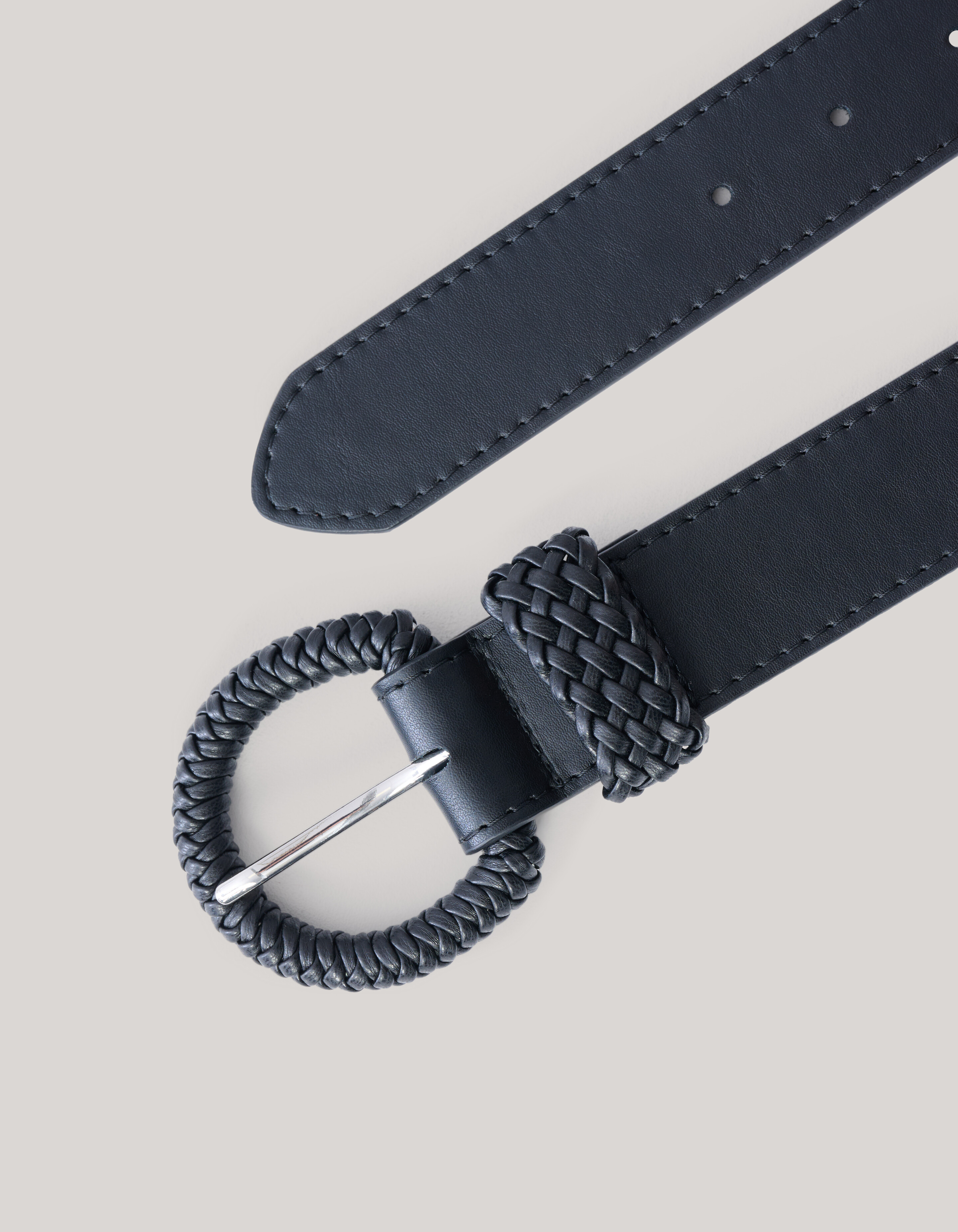 Gevlochten riem Zwart SHOEBY ACCESSOIRES