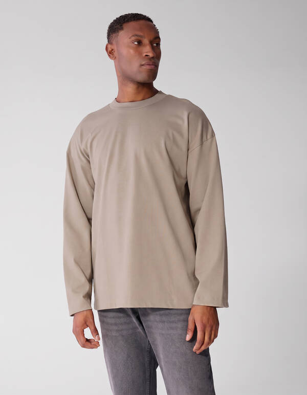 Basis Relaxed Fit Longsleeve Lichtgroen SHOEBY MEN
