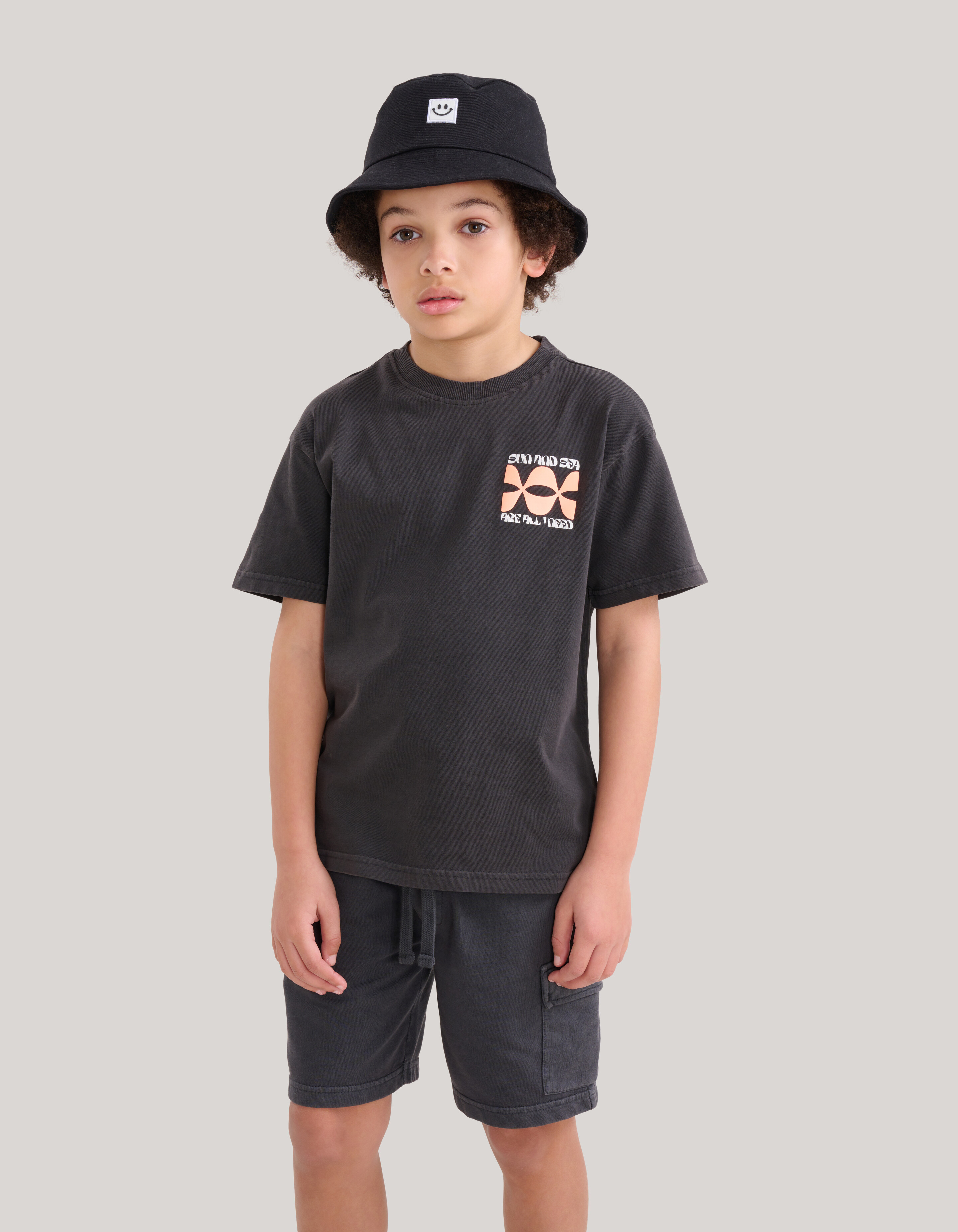 Washed Short Donkergrijs SHOEBY BOYS