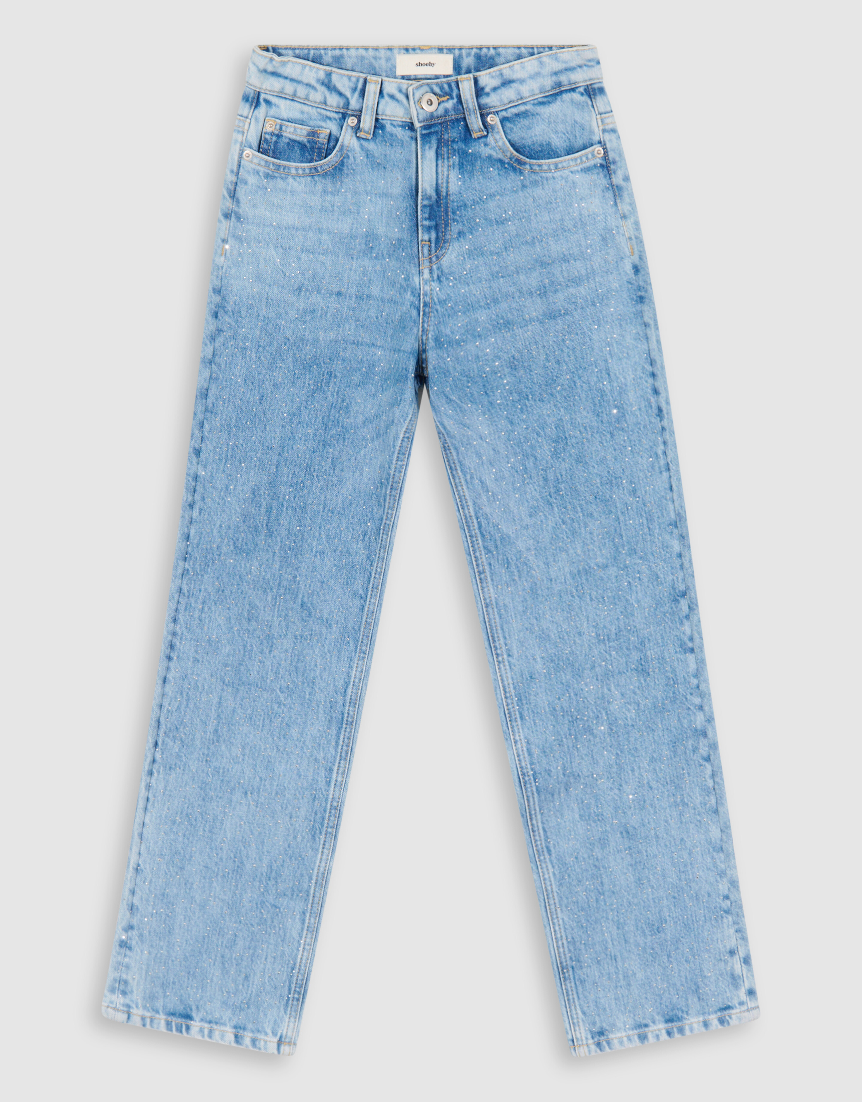 Strass Straight Fit Jeans Blauw SHOEBY GIRLS