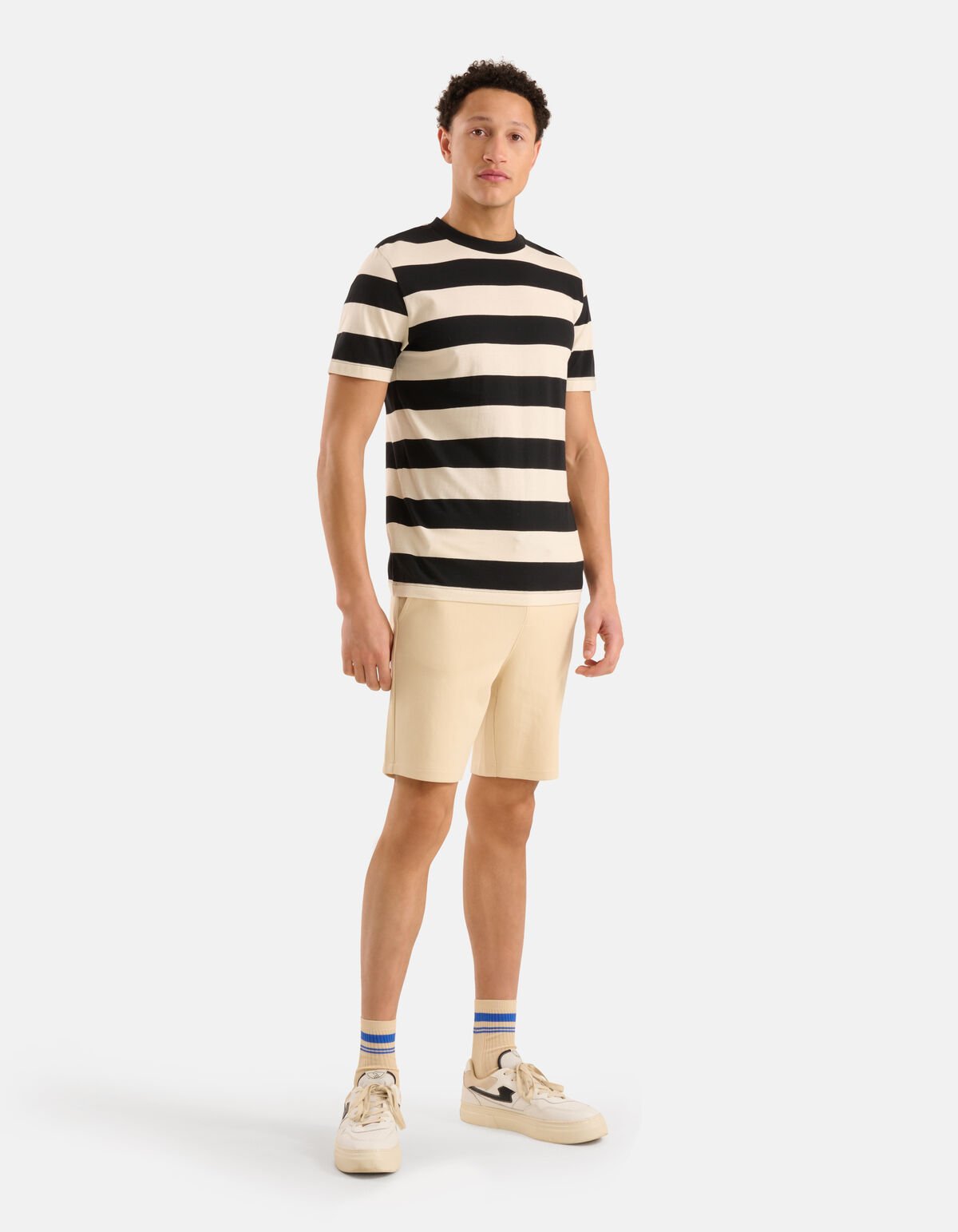 Gestreept T-shirt Zwart SHOEBY MEN