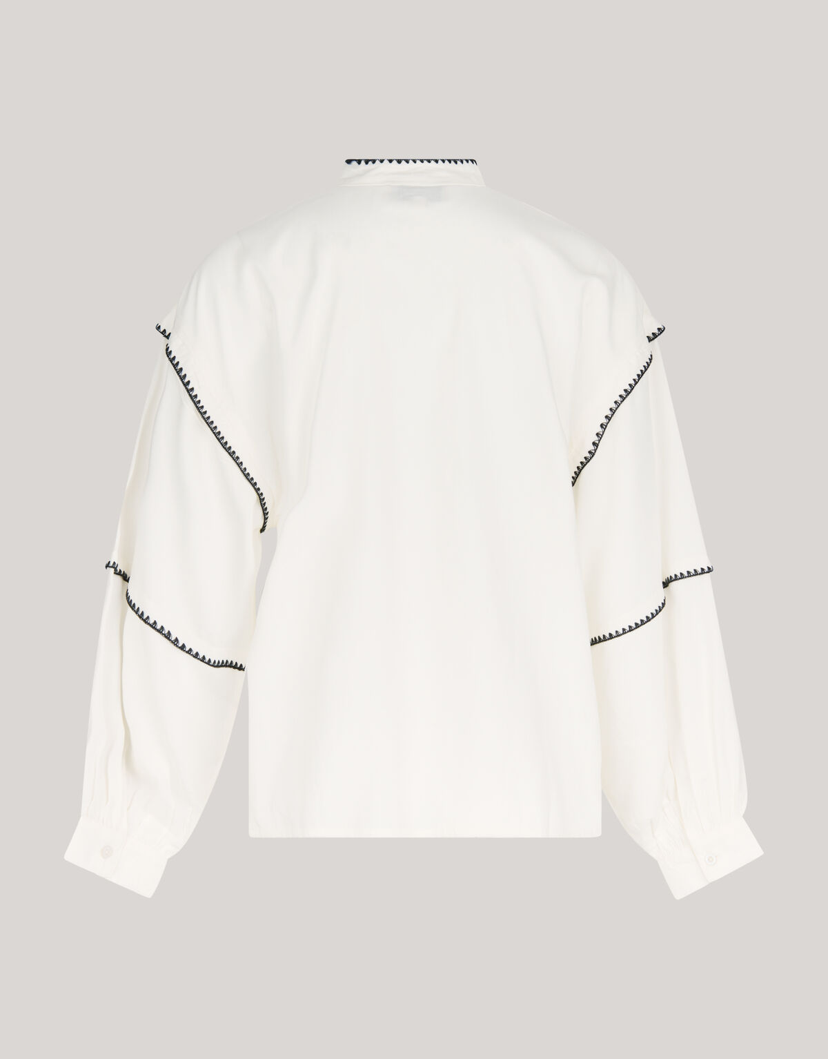 Embroidery Blouse Wit SHOEBY WOMEN