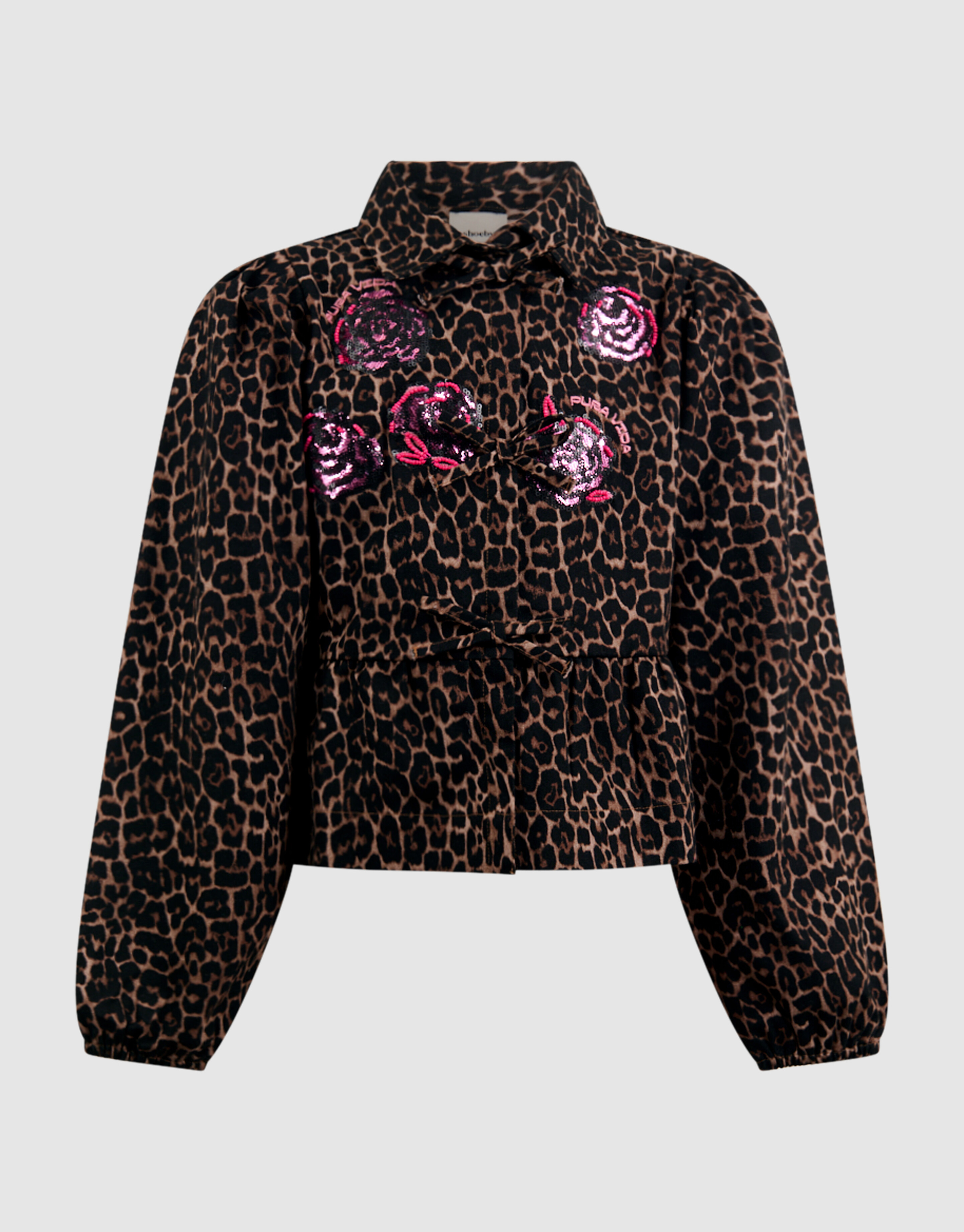 Sequin Panterprint Blouse Bruin SHOEBY GIRLS