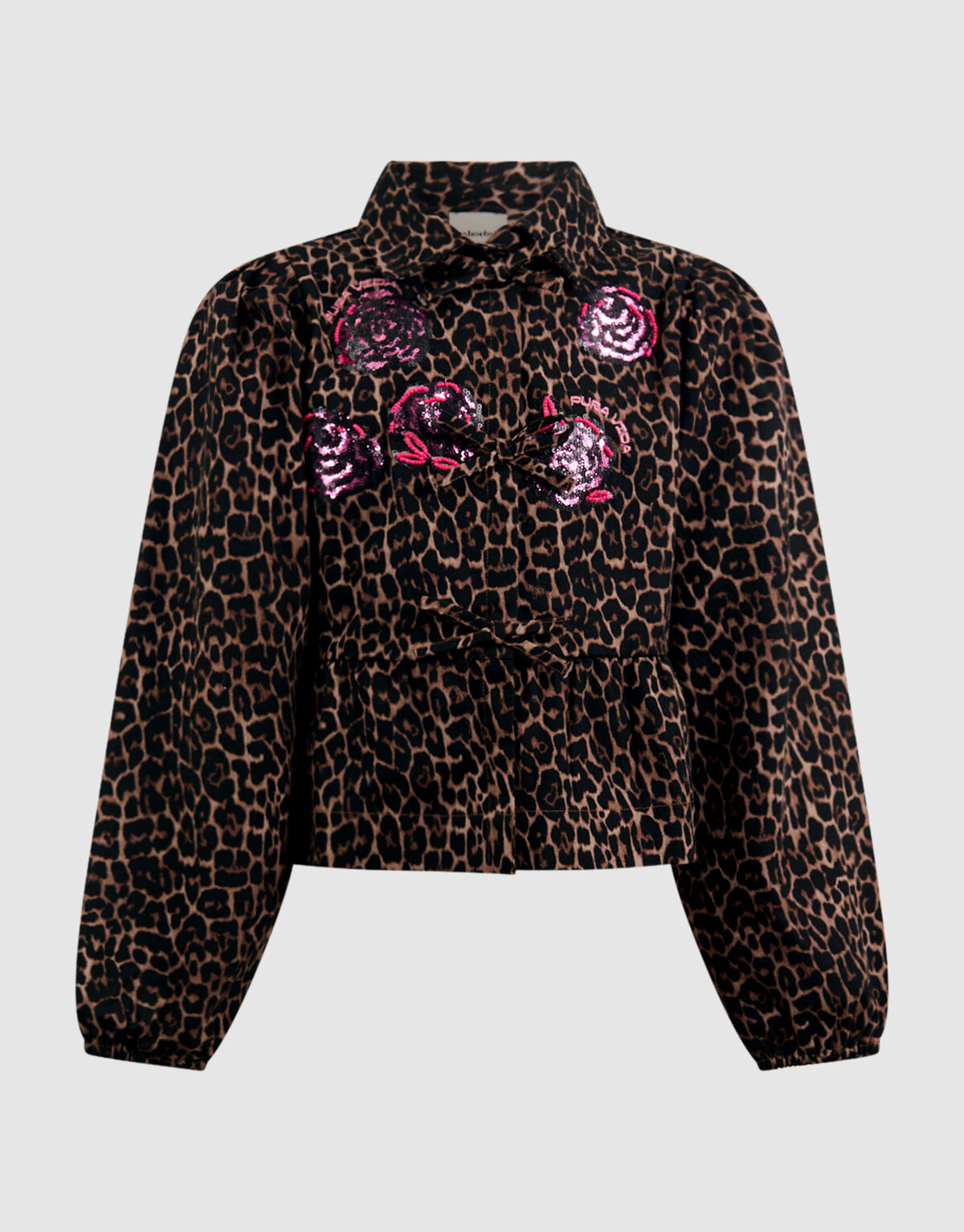 Sequin Panterprint Blouse Bruin SHOEBY GIRLS