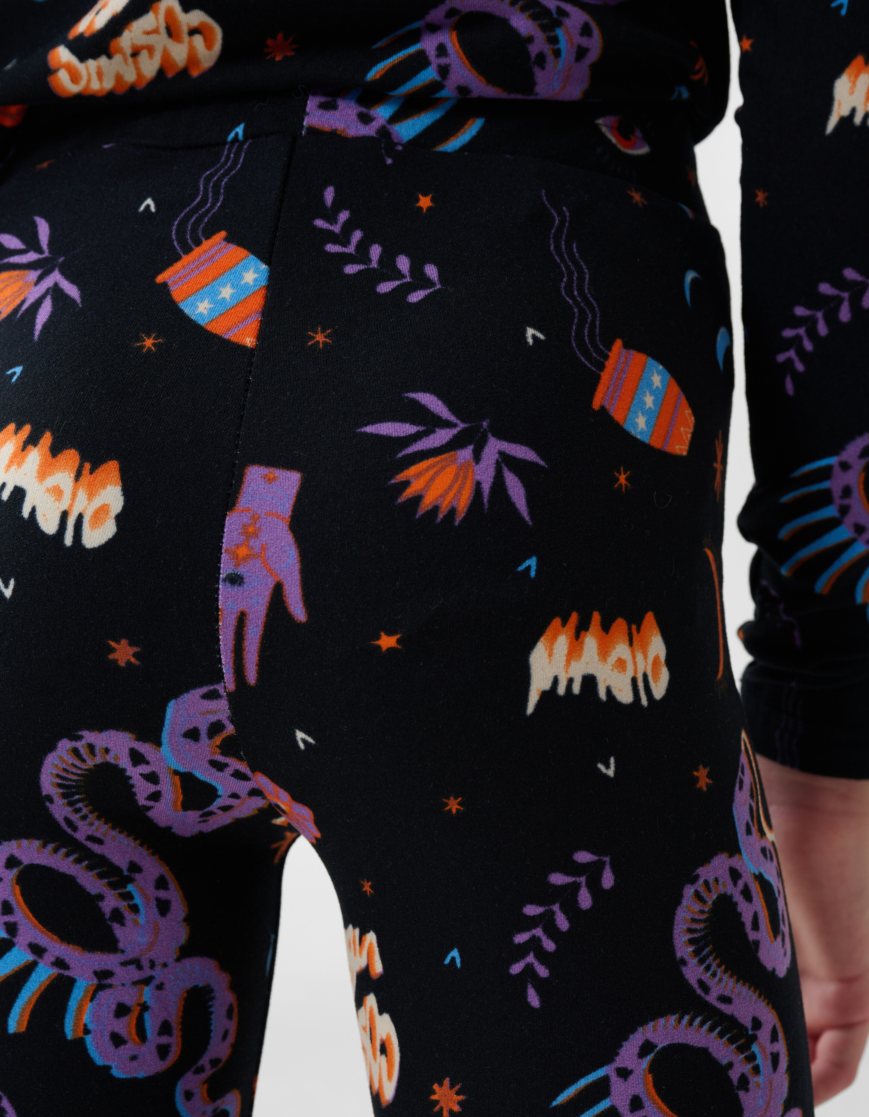 Printed Flared Legging Zwart SHOEBY GIRLS