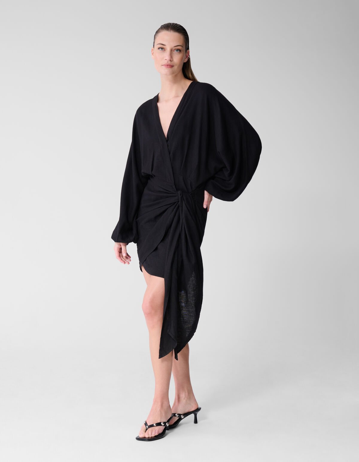 Overslag Mini Jurk Zwart By Lonneke SHOEBY WOMEN