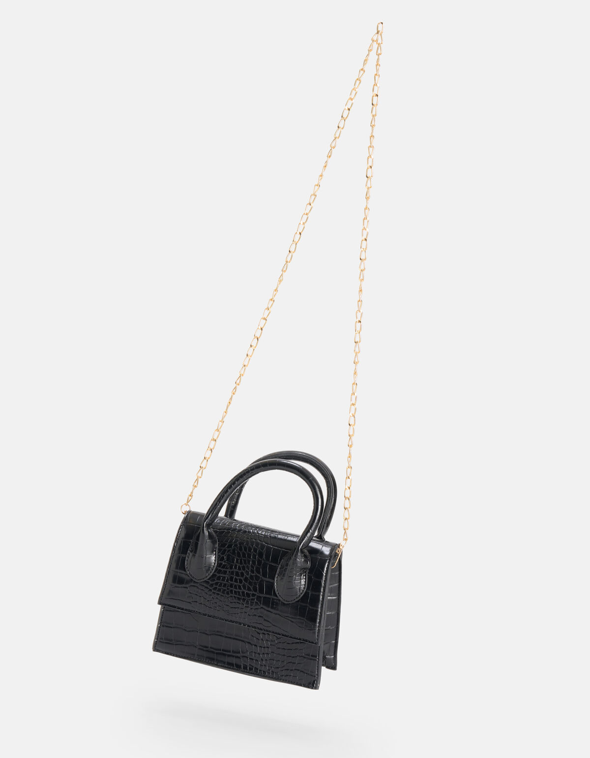 Krokodillen Tas Zwart SHOEBY ACCESSOIRES