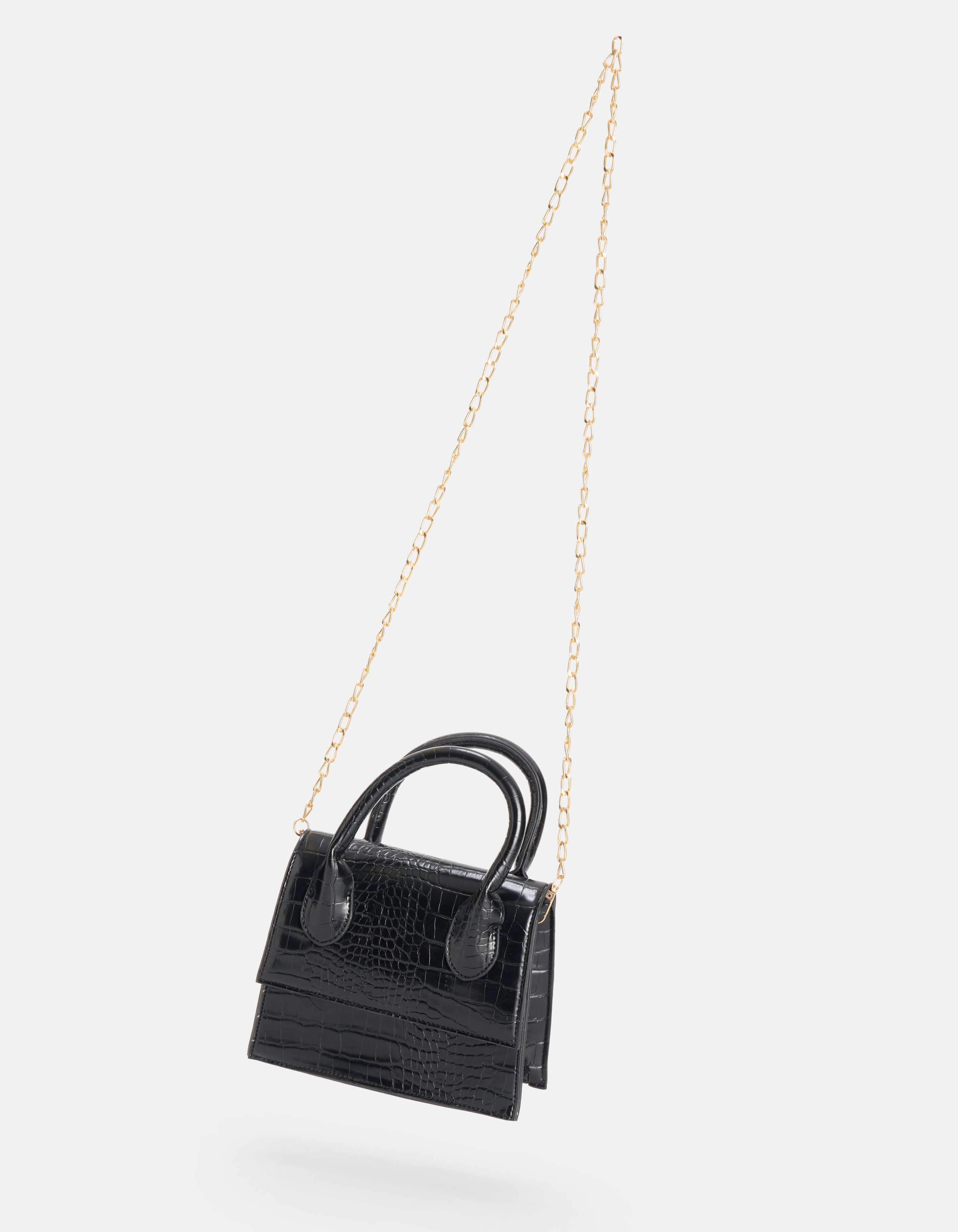 Krokodillen Tas Zwart SHOEBY ACCESSOIRES