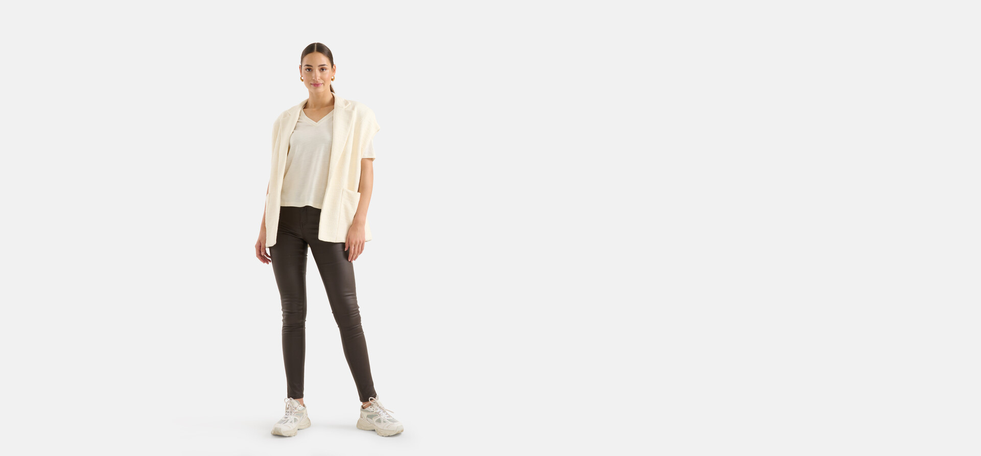 Coated Broek Donkerbruin Eksept