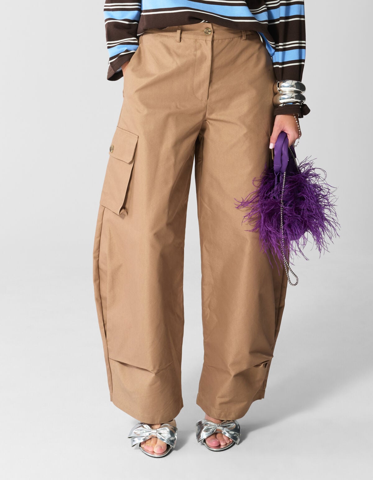 Cargo Barrel Fit Broek Zand SHOEBY WOMEN