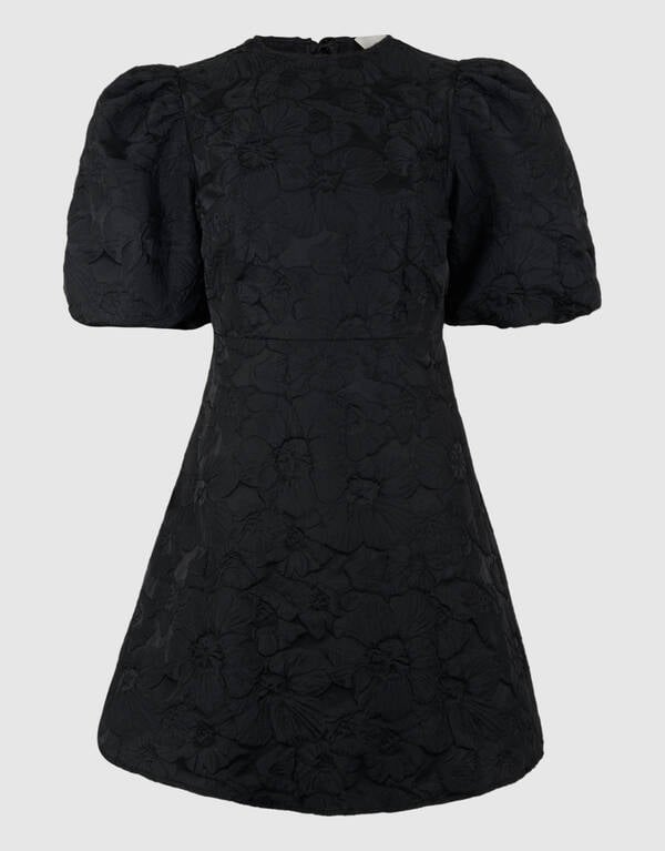 Jacquard Strik Mini Jurk Zwart SHOEBY WOMEN