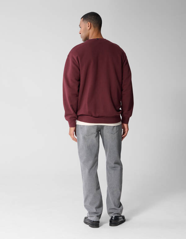 Crewneck Trui Donkerrood SHOEBY MEN