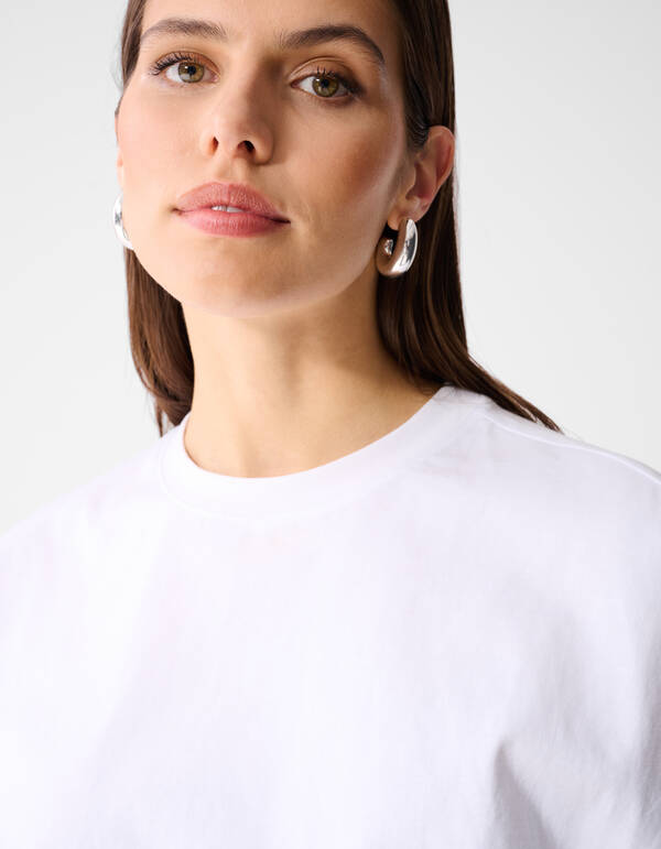 Big Sleeve T-shirt Wit By Monica SHOEBY WOMEN