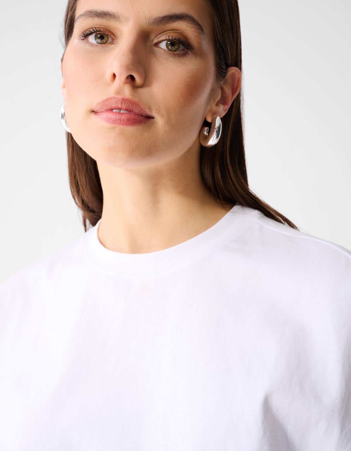 Big Sleeve T-shirt Wit By Monica SHOEBY WOMEN