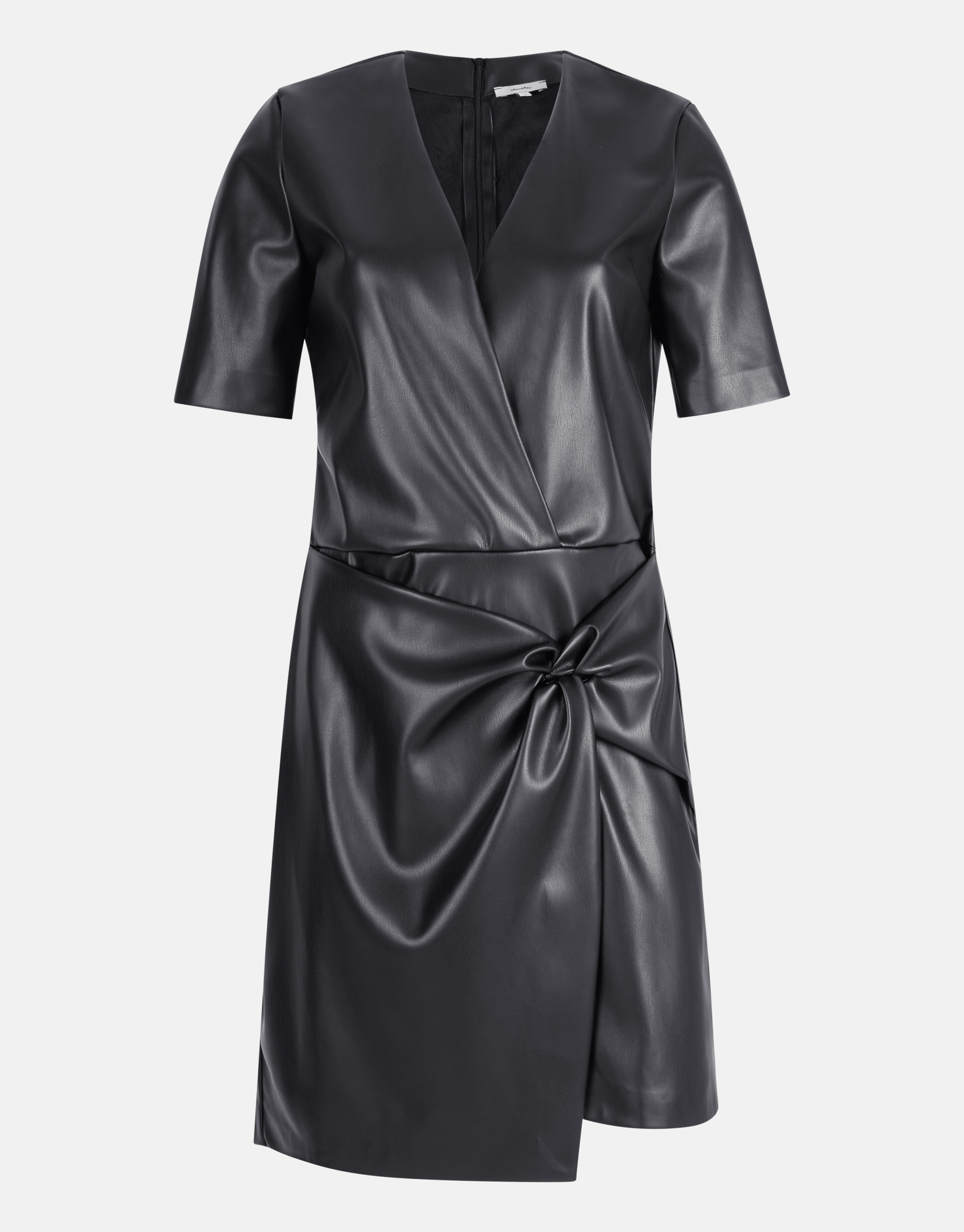 Vegan Leren Knot Jurk Zwart SHOEBY WOMEN