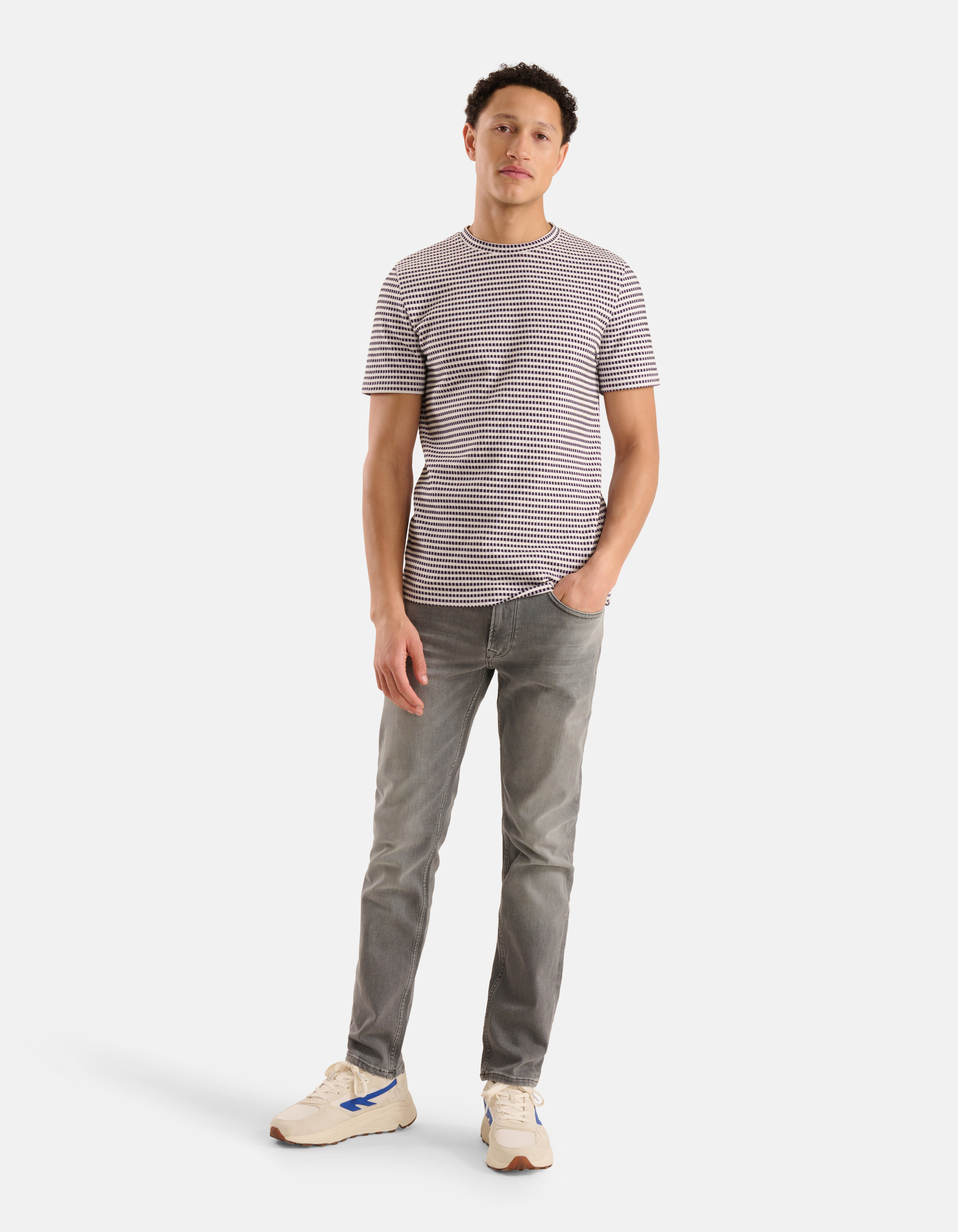Structuur T-shirt Lichtpaars SHOEBY MEN