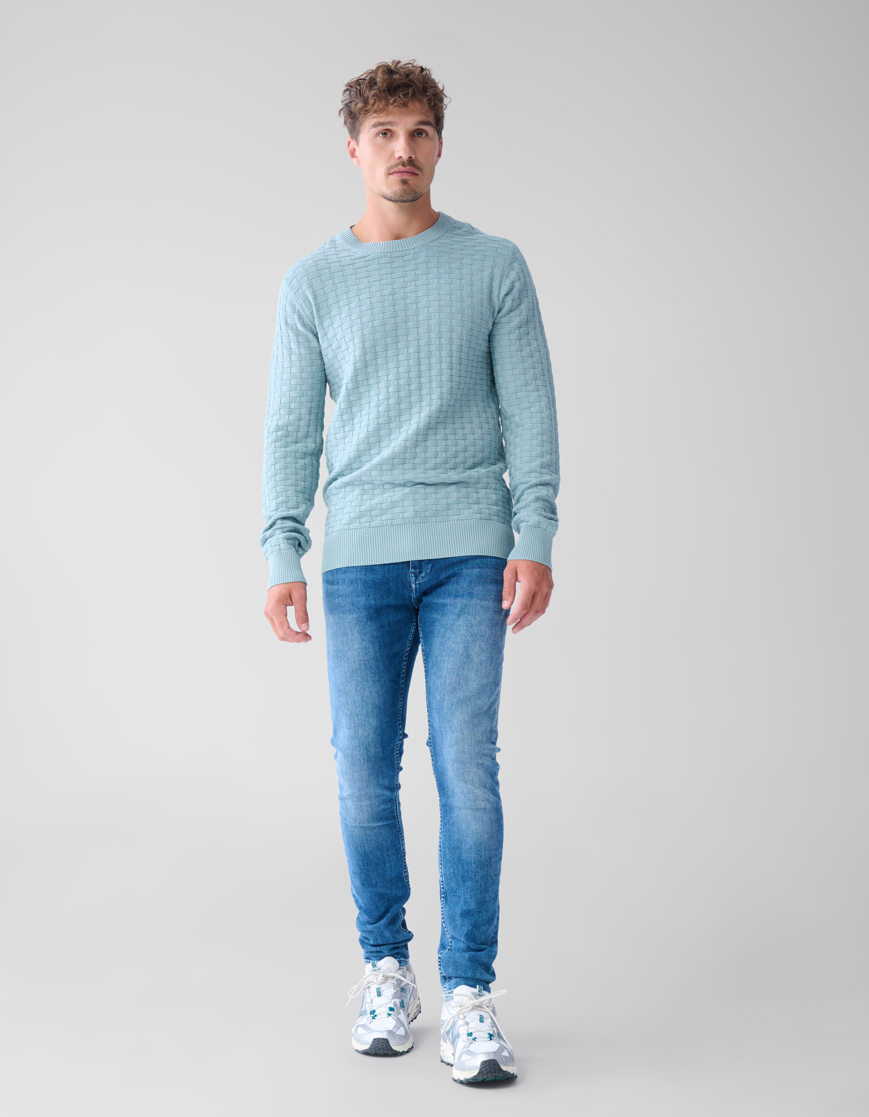 Structuur Trui Lichtgroen SHOEBY MEN
