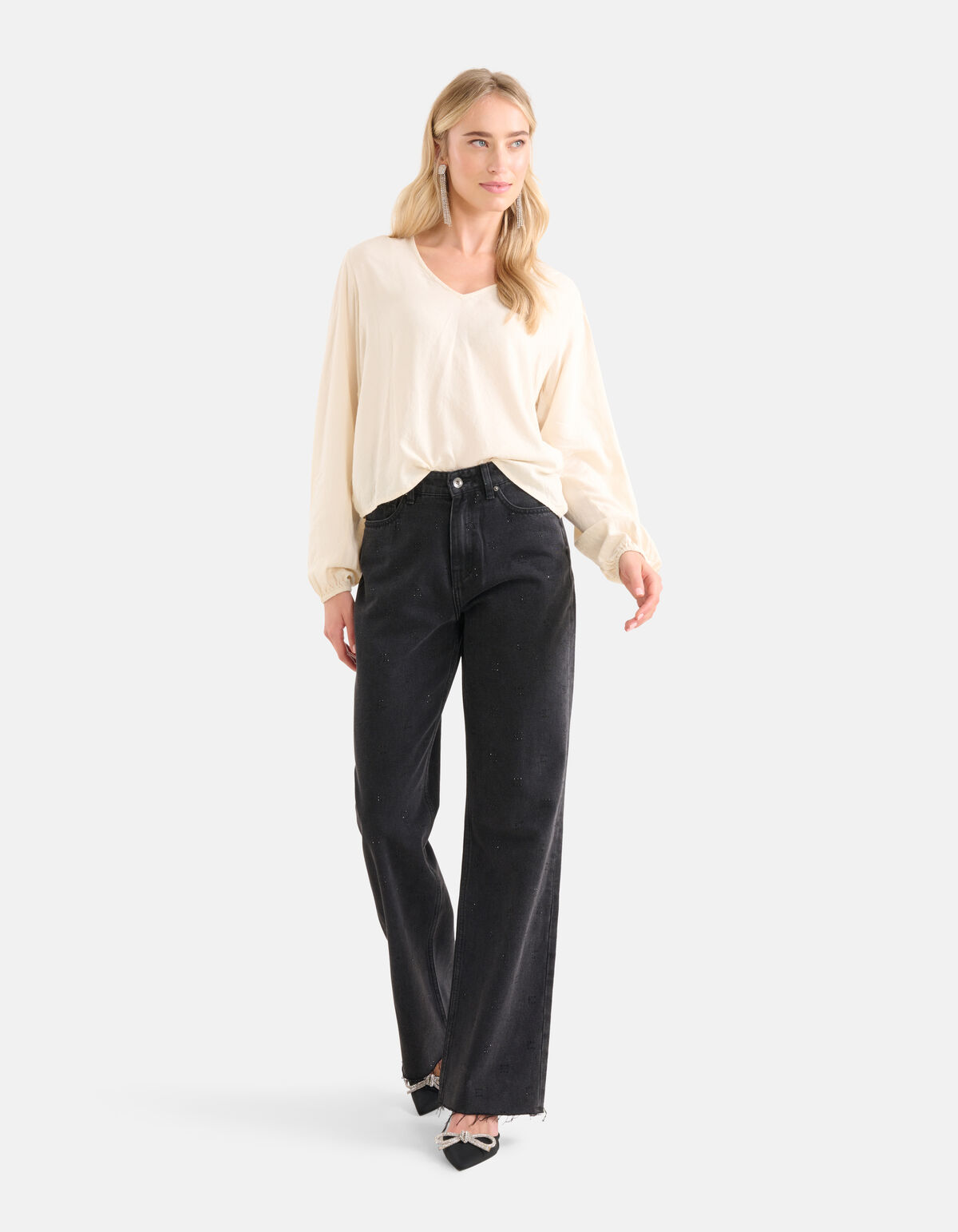 Structuur Top Gebroken Wit SHOEBY WOMEN