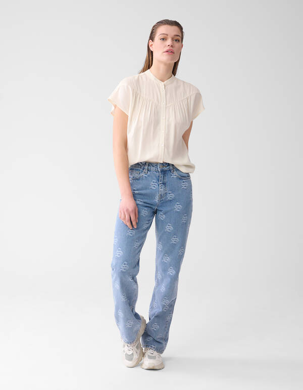 Structuur Top Gebroken Wit SHOEBY WOMEN