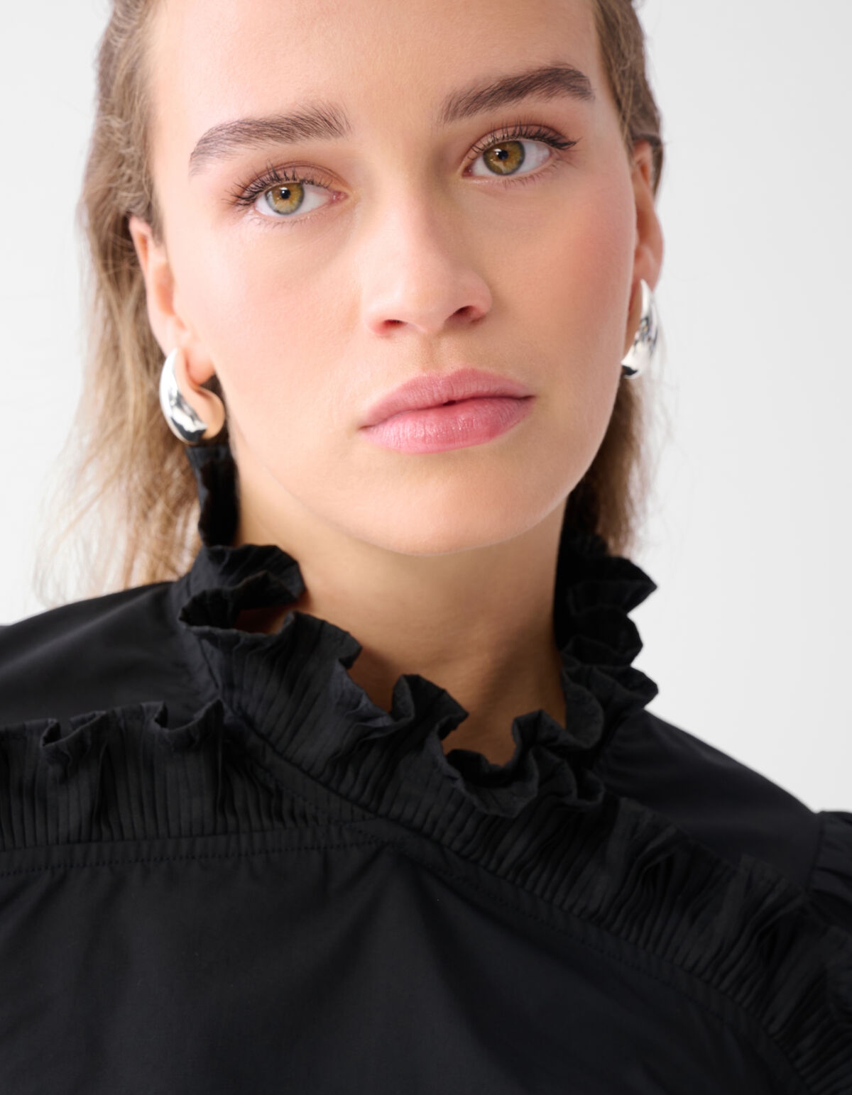 Ruffle Top Zwart SHOEBY WOMEN
