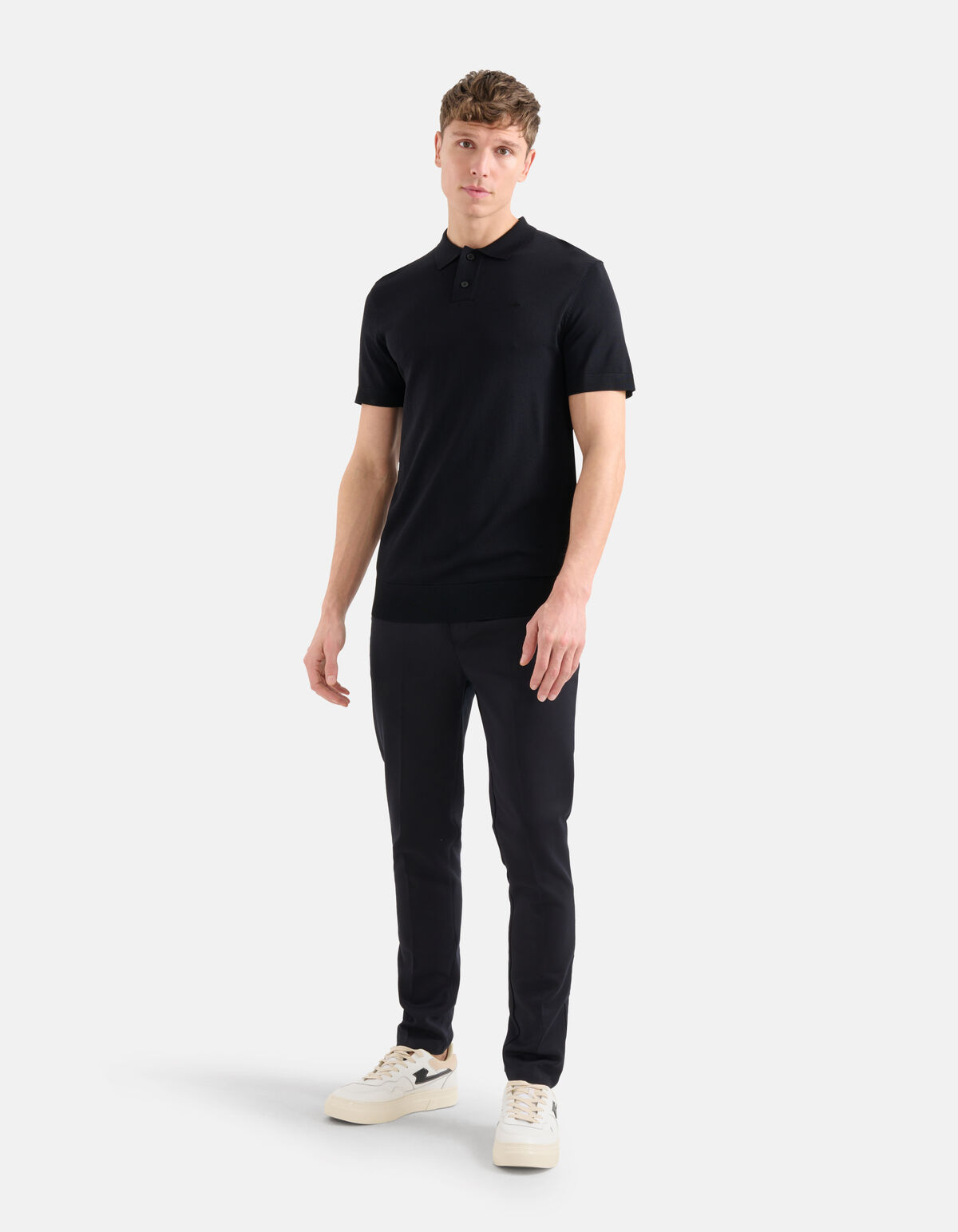Gebreide Polo Zwart SHOEBY MEN