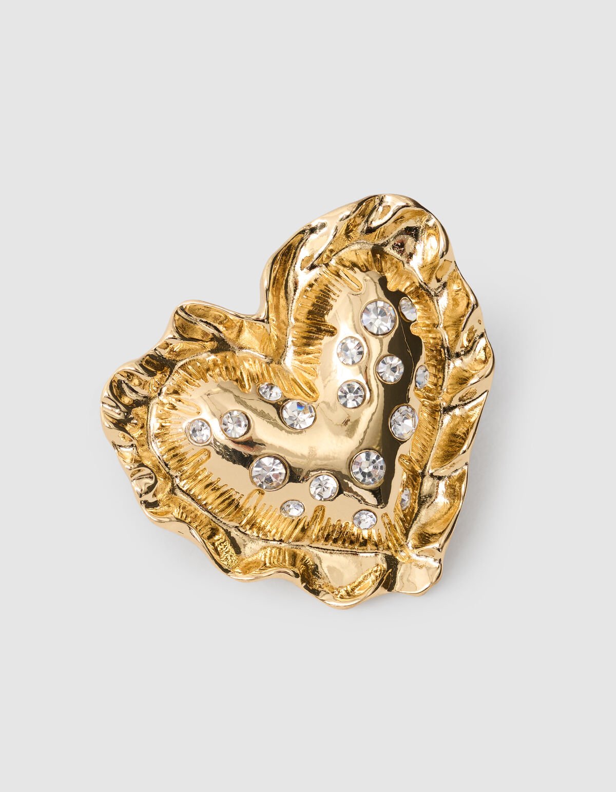Puffed Heart Ring Goud SHOEBY ACCESSOIRES