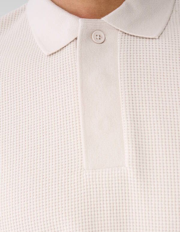 Waffle Polo Lichtgrijs SHOEBY MEN