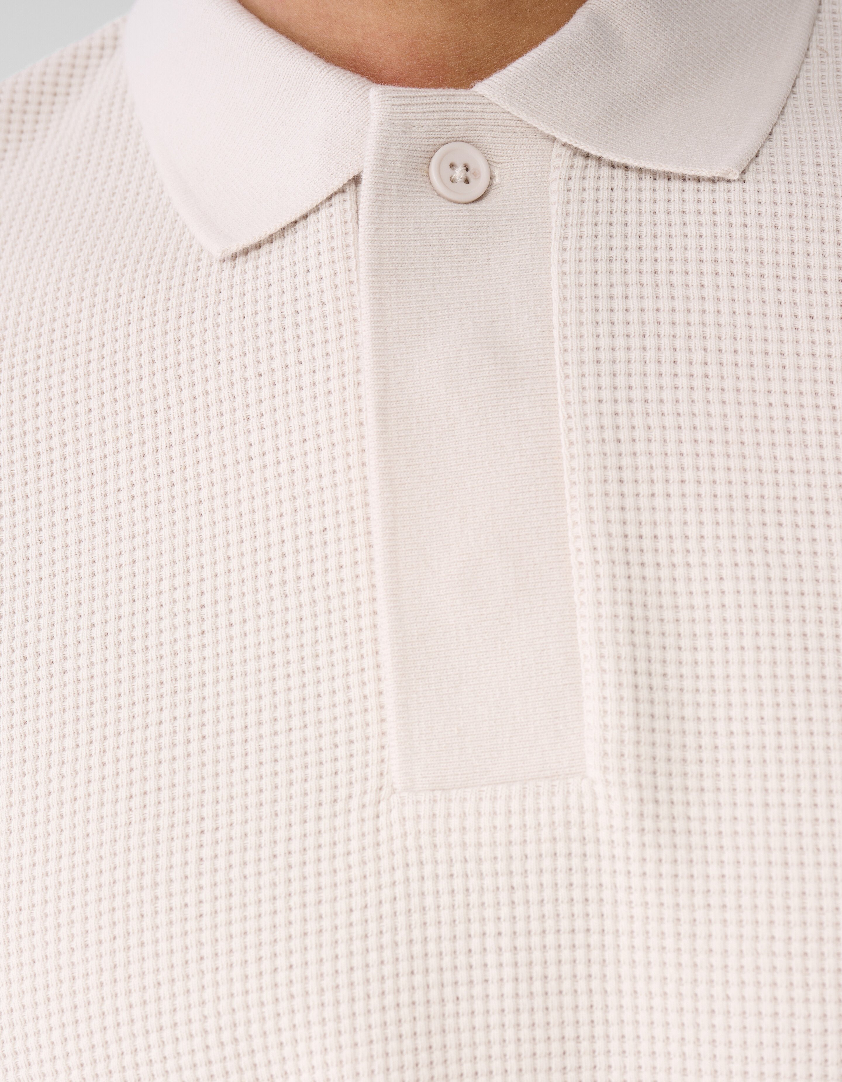 Waffle Polo Lichtgrijs SHOEBY MEN