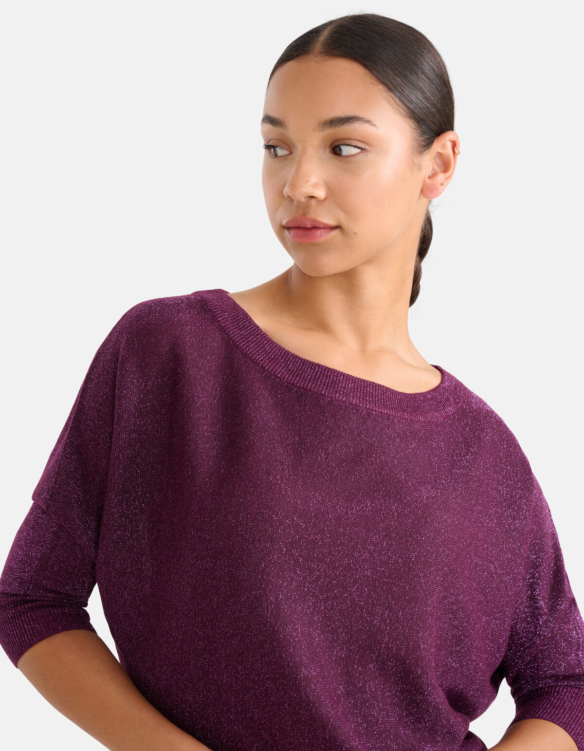 Glitter Vleermuizen Trui Paars SHOEBY WOMEN