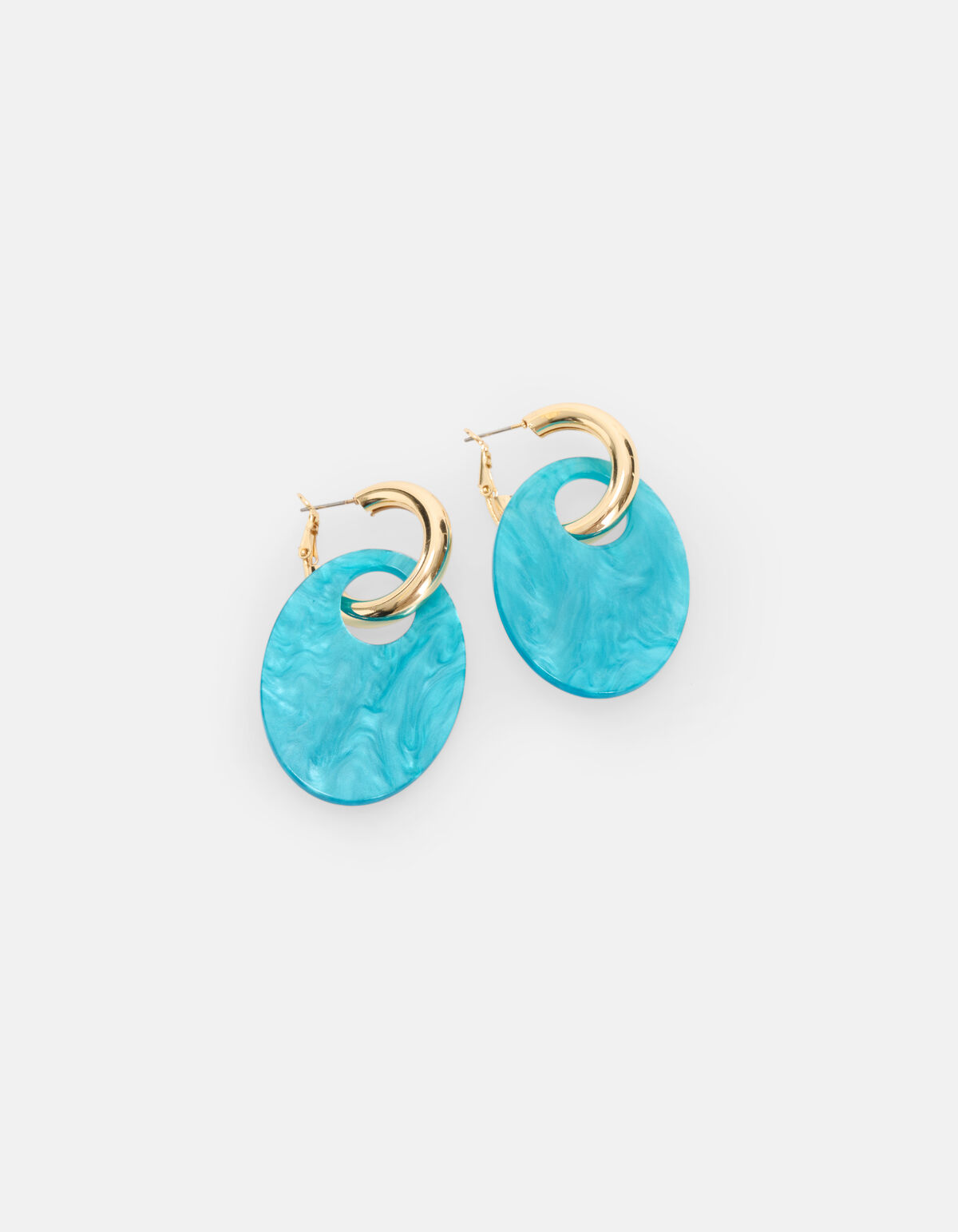 Ovale Oorbellen Blauw SHOEBY ACCESSOIRES